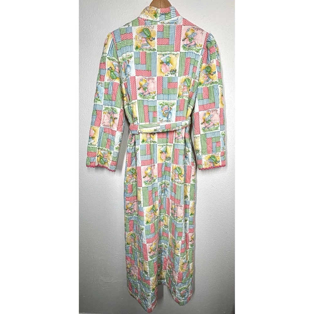 VTG Holly Hobby Quilted Robe Housecoat WOMENS‎ 14* Long Full Button Colorful GUC - Picture 3 of 13